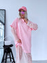 Dress with lace "IMITATION" - SOFT PINK